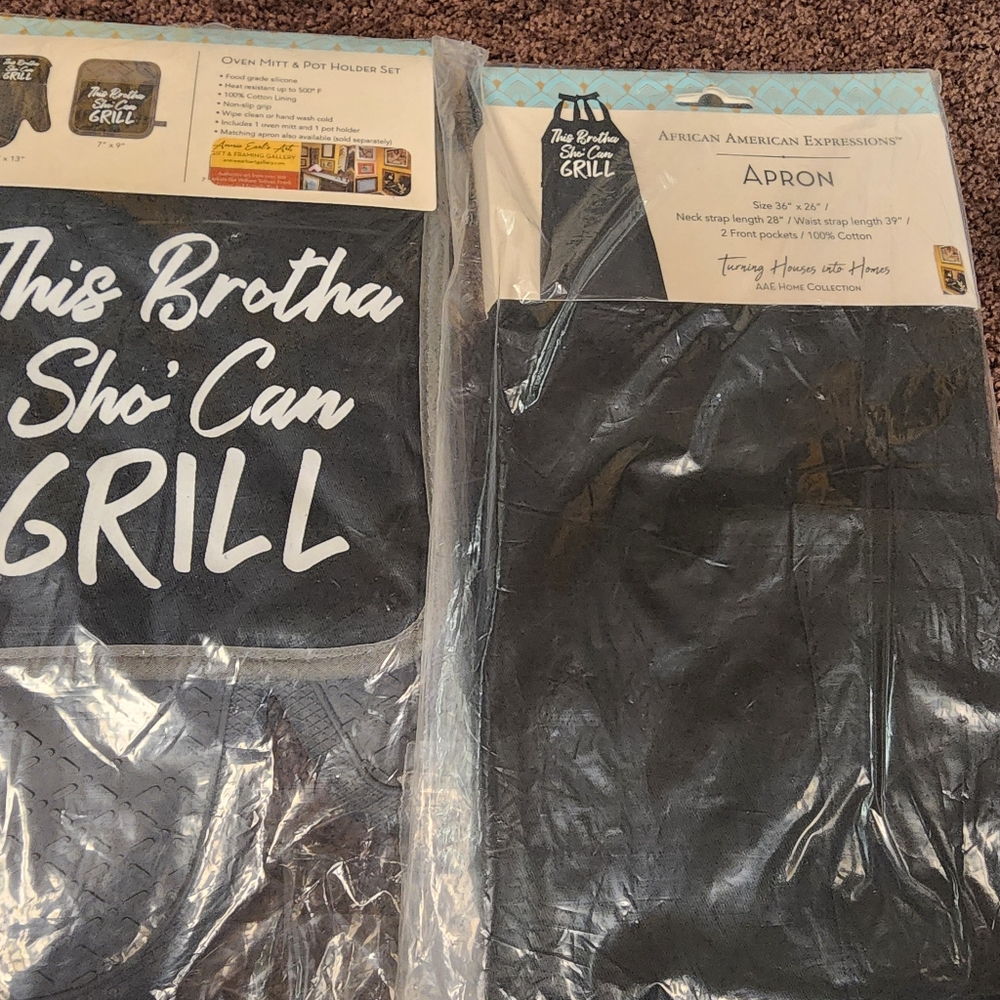 Apron and Oven Mitt Set